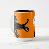 Tasse 2 Couleurs Coupe Black Cat Halloween (Devant gauche)