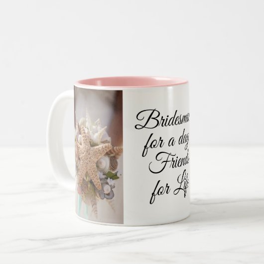 Tasse 2 Couleurs Coupe cadeau Bridesmaid (Devant gauche)