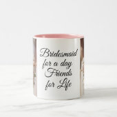 Tasse 2 Couleurs Coupe cadeau Bridesmaid (Centre)