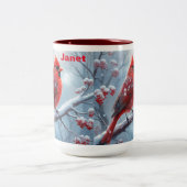 Tasse 2 Couleurs Coupe Cardinal Rouge Personnalisée, Coupe Cardinal (Centre)