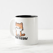 Tasse 2 Couleurs Coupe Cute Meow Meow (Devant gauche)