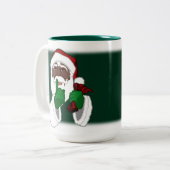 Tasse 2 Couleurs Coupe d'Afrique Père Noël Musique Custom Black Pèr (Devant gauche)