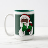 Tasse 2 Couleurs Coupe d'Afrique Père Noël Musique Custom Black Pèr (Gauche)