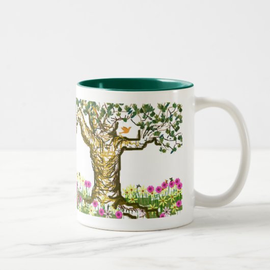 Tasse 2 Couleurs coupe d'arbre (Droit)