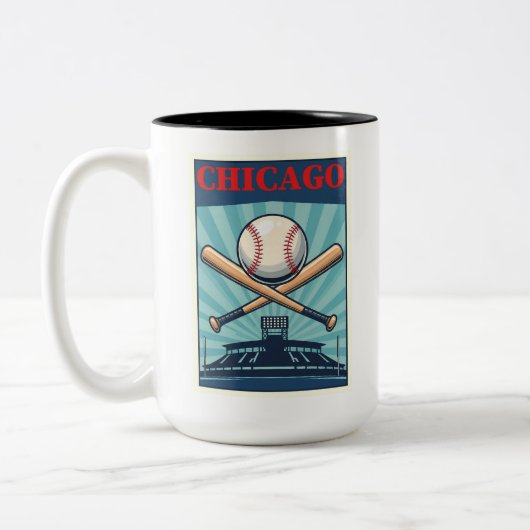 Tasse 2 Couleurs Coupe de baseball de Chicago (Gauche)