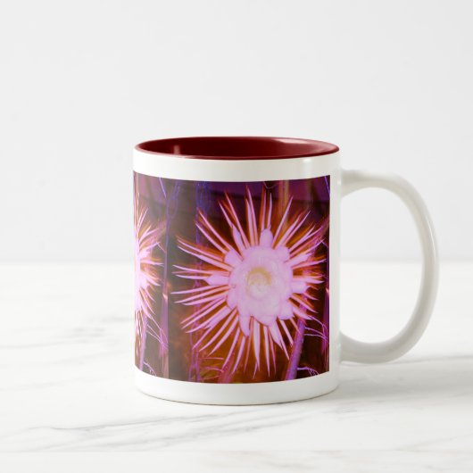 Tasse 2 Couleurs Coupe de cactus roses (Droit)