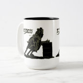 Tasse 2 Couleurs Coupe de café Barrel Racer (Devant gauche)