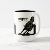 Tasse 2 Couleurs Coupe de café Barrel Racer (Devant droit)