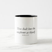 Tasse 2 Couleurs Coupe de café Bible Verse (Centre)