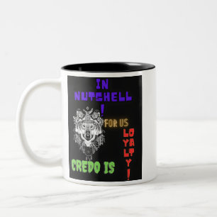 Tasse 2 Couleurs Coupe de café design Wolf Bold