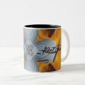 Tasse 2 Couleurs Coupe de café Hot Cocoa Gray Or Personnalisé (Devant droit)