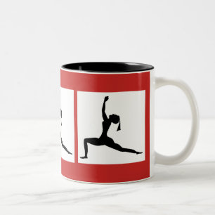 Tasse 2 Couleurs Coupe de café rouge noir