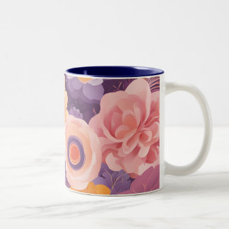 Tasse 2 Couleurs Coupe de fleurs pour amateurs d'esthétique
