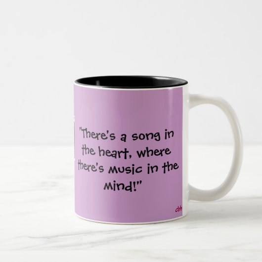 Tasse 2 Couleurs Coupe de musique (Droit)