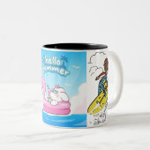 Tasse 2 Couleurs Coupe de théière d'été (Devant droit)