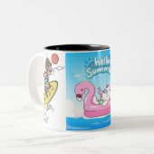 Tasse 2 Couleurs Coupe de théière d'été (Devant gauche)