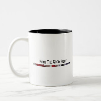 Tasse 2 Couleurs Coupe du café : combattre le bon combat - épée