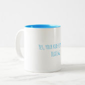 Tasse 2 Couleurs Coupe du café pour enfants maladroit (Devant gauche)