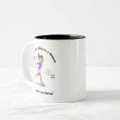 Tasse 2 Couleurs Coupe du café : softball (Devant gauche)