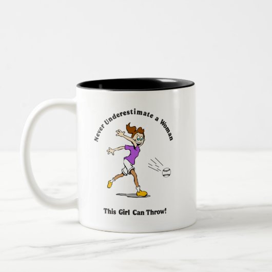 Tasse 2 Couleurs Coupe du café : softball (Gauche)
