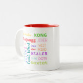 Tasse 2 Couleurs Coupe du Mahj rouge (Devant gauche)