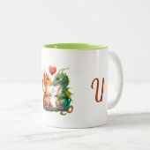 Tasse 2 Couleurs Coupe - I Love U - Dragons (Devant droit)