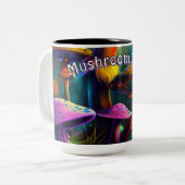 Tasse 2 Couleurs Coupe Imaginaire Champignons Café (Devant gauche)
