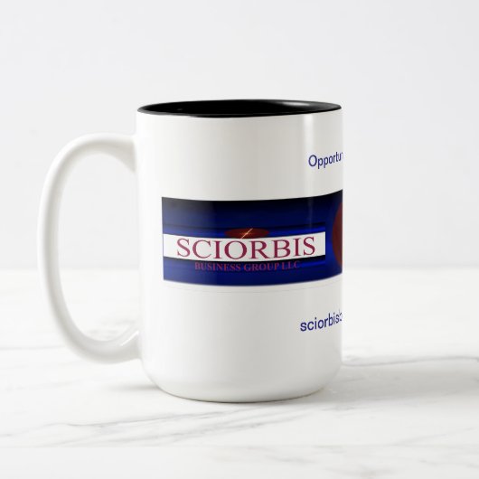 Tasse 2 Couleurs Coupe Logo Sciorbis Business Group LLC (Gauche)