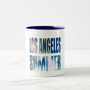 Tasse 2 Couleurs Coupe "Los Angeles Summer Letter Blue"