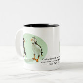 Tasse 2 Couleurs Coupe Puffin de Musique (Devant gauche)