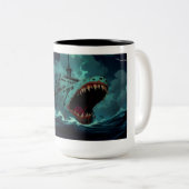 Tasse 2 Couleurs Coupe "Salutations de l'Abysse" (Devant droit)