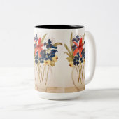 Tasse 2 Couleurs Couper le vase des fleurs (Devant droit)