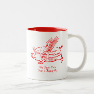 Tasse 2 Couleurs Coupes de porc volant