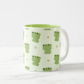Tasse 2 Couleurs Couple de grenouille mignonne (Devant droit)