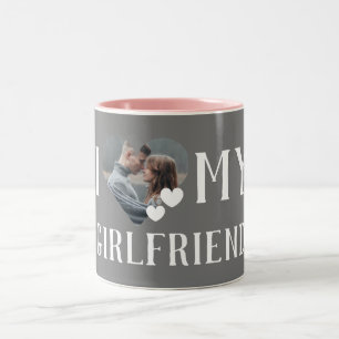 Tasse 2 Couleurs Couple de la Saint-Valentin Cœur Personnalisé Phot