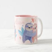Tasse 2 Couleurs Couple de Sloth (Devant droit)