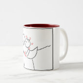 TASSE 2 COULEURS **COUPLE KISSING** **MUG*** (Devant droit)