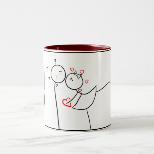 TASSE 2 COULEURS **COUPLE KISSING** **MUG*** (Centre)