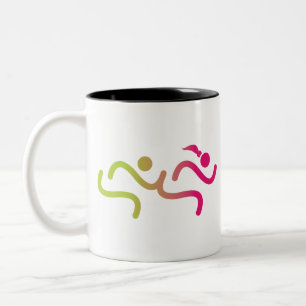 Tasse 2 Couleurs Courir Des Filles Pour Toujours