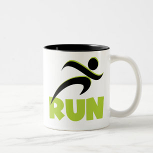 Tasse 2 Couleurs Courir en forme Courir vert