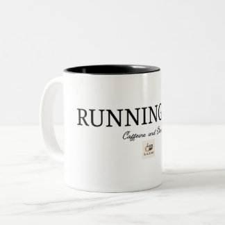 Tasse 2 Couleurs Courir sur la caféine et le chaos