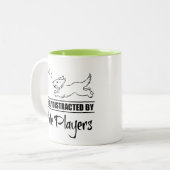 Tasse 2 Couleurs Courir un chien facilement distrait par les joueur (Devant gauche)