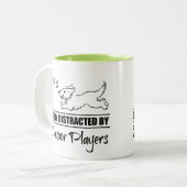 Tasse 2 Couleurs Courir un chien facilement distrait par les joueur (Devant gauche)