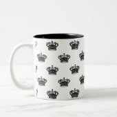 Tasse 2 Couleurs Couronne 01 - Noir sur blanc (Gauche)