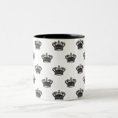 Tasse 2 Couleurs Couronne 01 - Noir sur blanc (Centre)