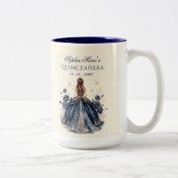 Couronne de Fleurs Papillon Navy Or Quinceañera