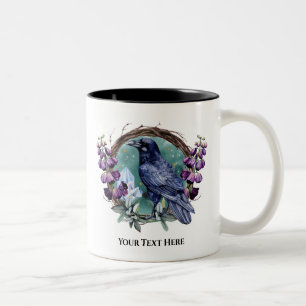 Tasse 2 Couleurs Couronne de fleurs violettes Celestial Raven Cryst