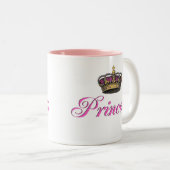 Tasse 2 Couleurs Couronne de princesse dans les roses indien (Devant droit)