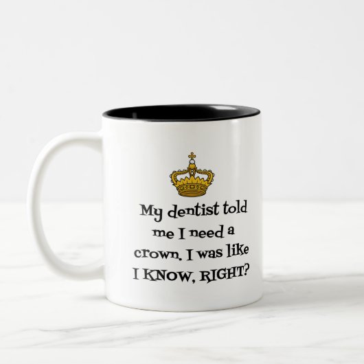 TASSE 2 COULEURS COURONNE DENTISTE (Gauche)