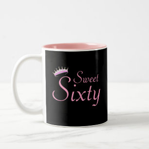 Tasse 2 Couleurs Couronne moderne douce soixante sur fond noir